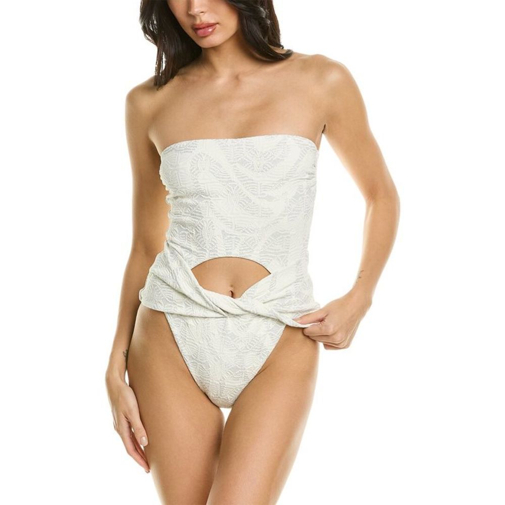 Devon Windsor Womens  Haven Bandeau One-Piece, White